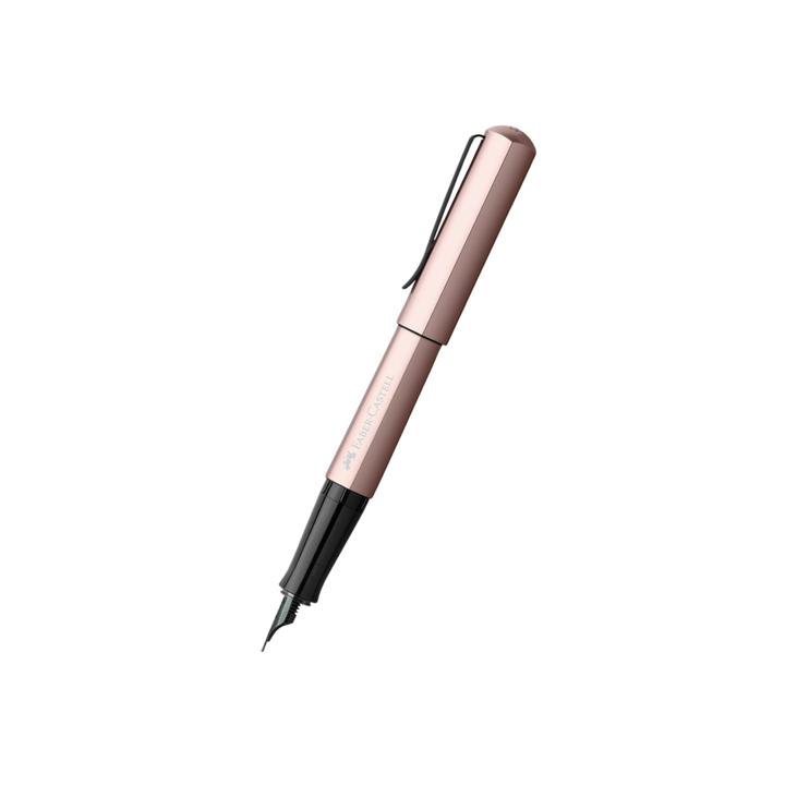 Faber-Castell Hexo Fountain Pen - Rose — capped