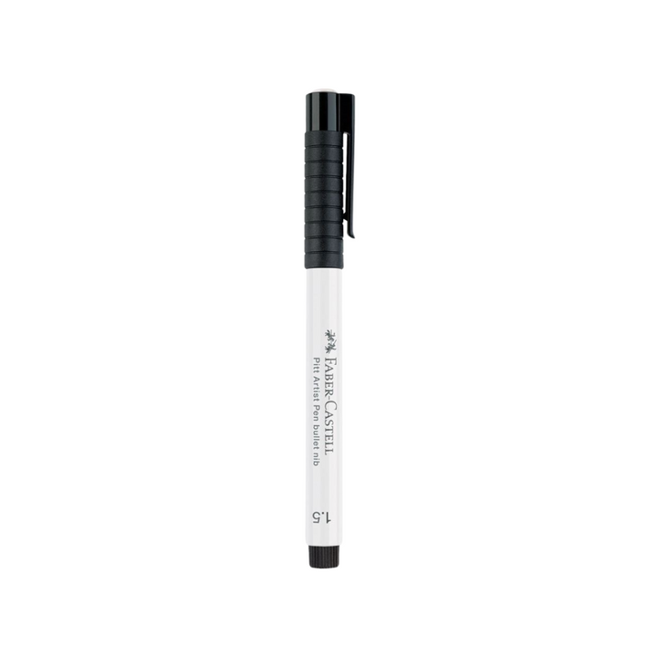 Faber-Castell PITT Artist Pen Bullet Nib 1.5mm White — Faber-Castell fineliner — premium stationery and lifestyle, at Cityluxe Singapore