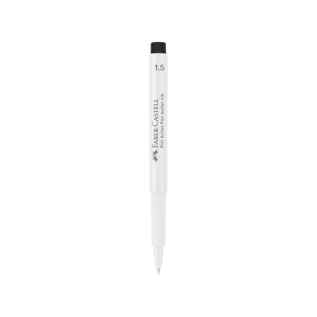 Faber-Castell PITT Artist Pen Bullet Nib 1.5mm White — Faber-Castell fineliner — premium stationery and lifestyle, at Cityluxe Singapore