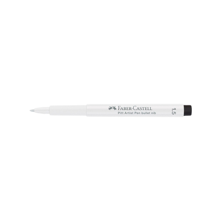 Faber-Castell PITT Artist Pen Bullet Nib 1.5mm White — Faber-Castell fineliner — premium stationery and lifestyle, at Cityluxe Singapore
