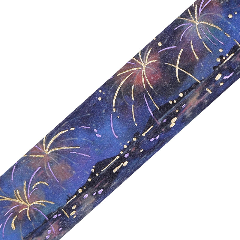 BGM Foil Stamping Masking Tape: Sky Encyclopedia in Fireworks — BGM masking tape — decorative paper tape for journaling and scrapbooking, at Cityluxe Singapore