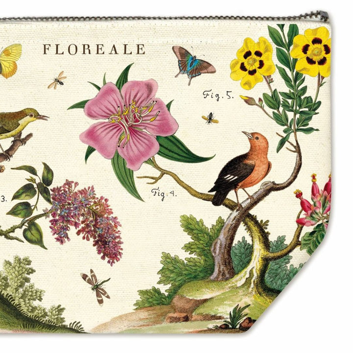 Cavallini Vintage Pouch in Floreale — Cavallini carrying pouch — stationery storage and organisation, at Cityluxe Singapore