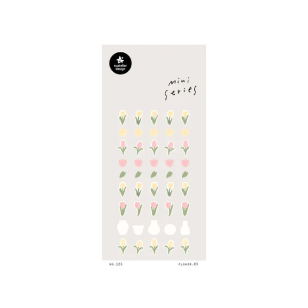 Suatelier Mini Series Sticker in Flower.03 — Suatelier decorative sticker — for journaling, planners and scrapbooking, at Cityluxe Singapore