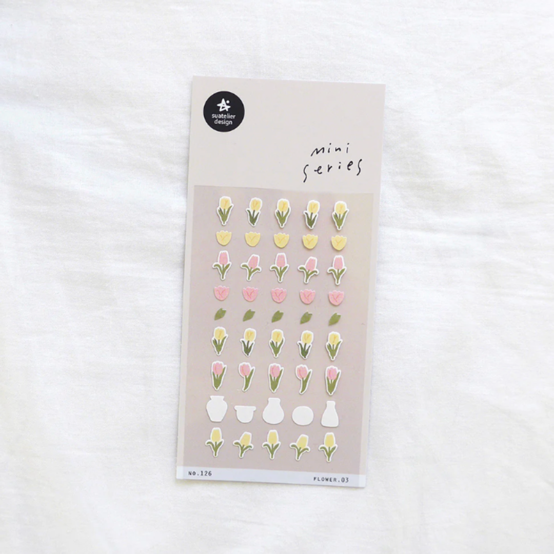 Suatelier Mini Series Sticker in Flower.03 — Suatelier decorative sticker — for journaling, planners and scrapbooking, at Cityluxe Singapore