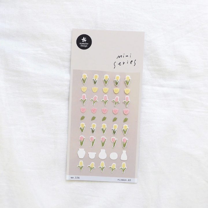 Suatelier Mini Series Sticker in Flower.03 — Suatelier decorative sticker — for journaling, planners and scrapbooking, at Cityluxe Singapore