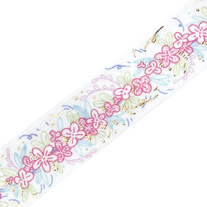 BGM Foil Stamping Masking Tape: Life in Flower Line — BGM masking tape — decorative paper tape for journaling and scrapbooking, at Cityluxe Singapore