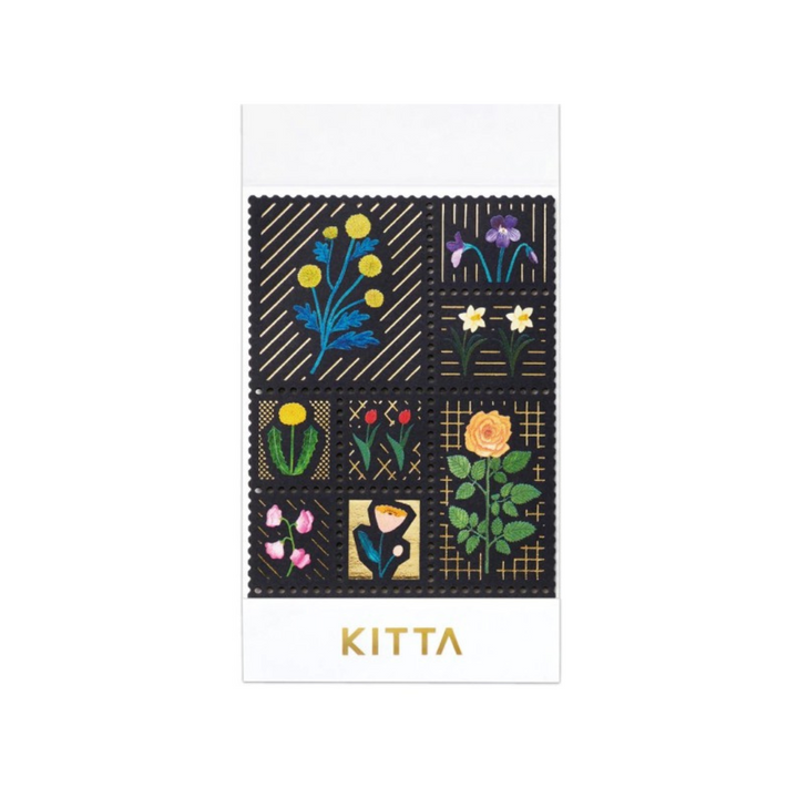 KITTA Special Masking Seal Sticker in Flower — KITTA decorative sticker — for journaling, planners and scrapbooking, at Cityluxe Singapore