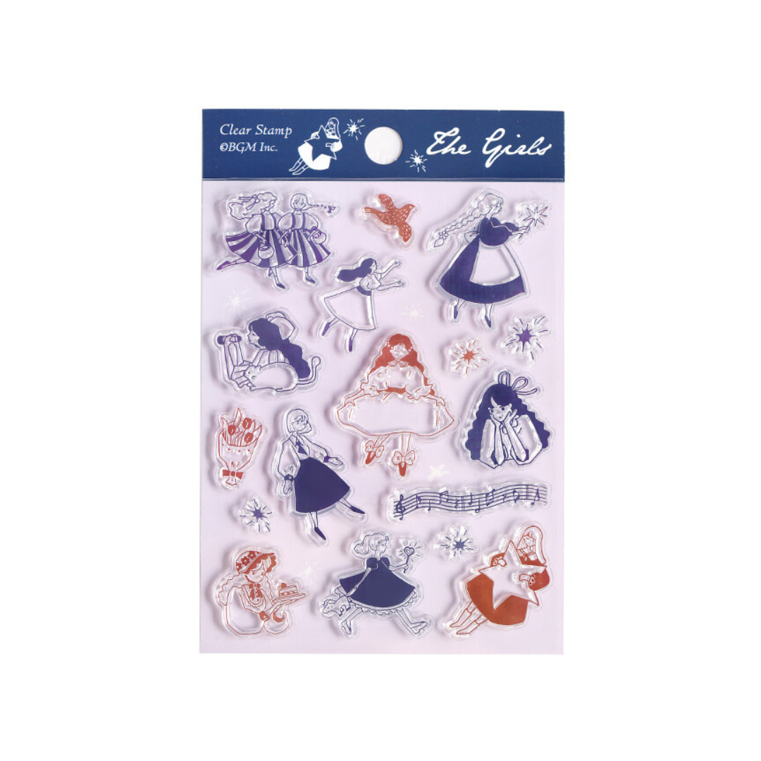 BGM Clear Stamp: Diary in Flying Girl — BGM clear stamp — premium stationery, at Cityluxe Singapore