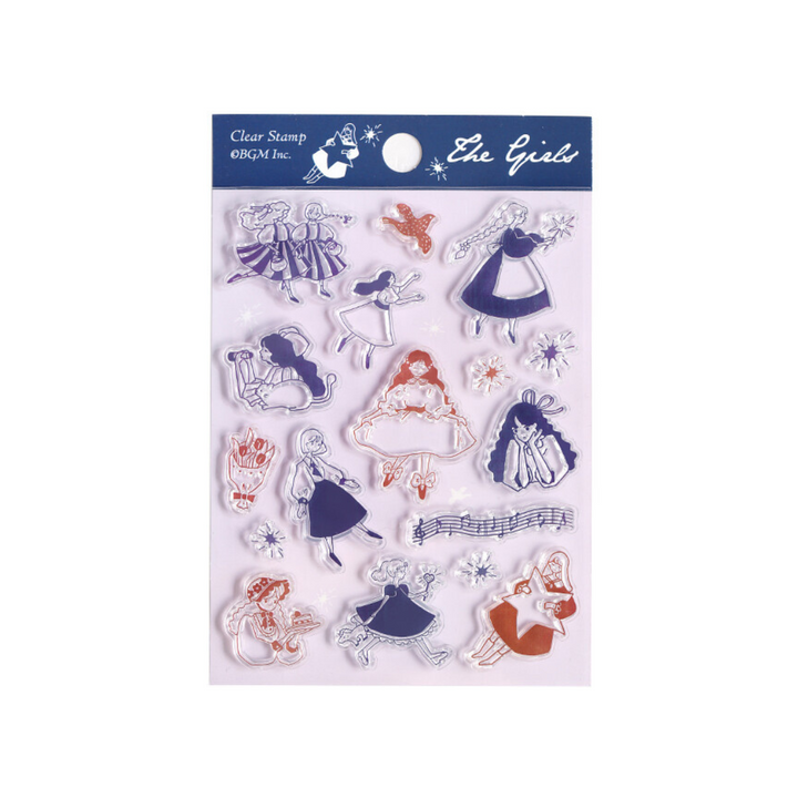 BGM Clear Stamp: Diary in Flying Girl — BGM clear stamp — premium stationery, at Cityluxe Singapore