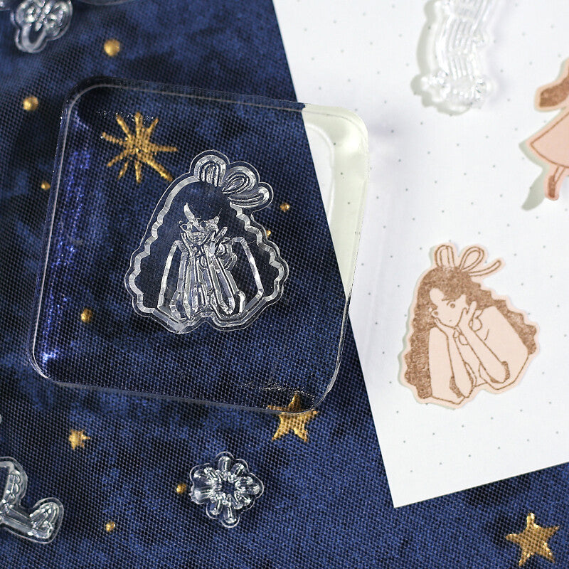 BGM Clear Stamp: Diary in Flying Girl — BGM clear stamp — premium stationery, at Cityluxe Singapore