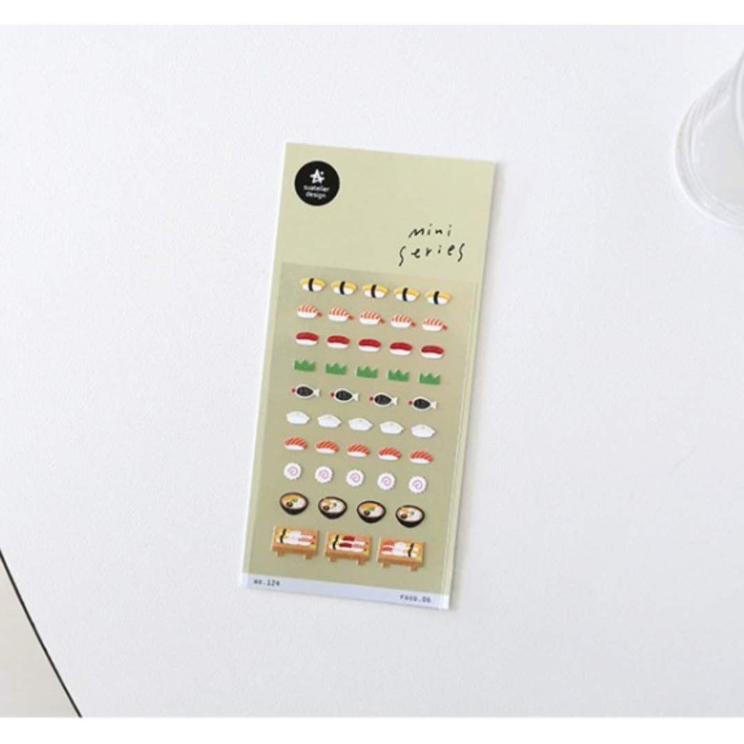 Suatelier Mini Series Sticker - Food.06 Sushi — with packaging