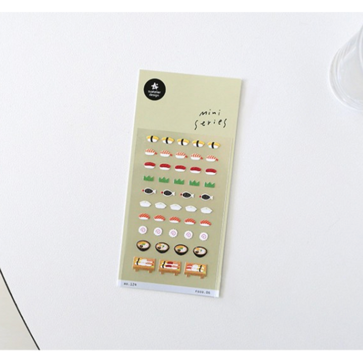 Suatelier Mini Series Sticker - Food.06 Sushi — with packaging
