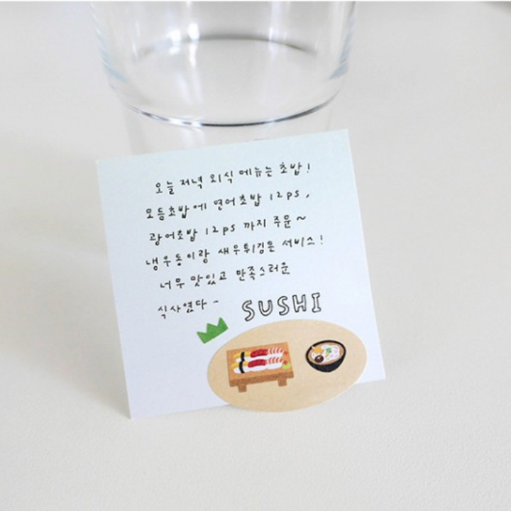 Suatelier Mini Series Sticker - Food.06 Sushi — flat lay