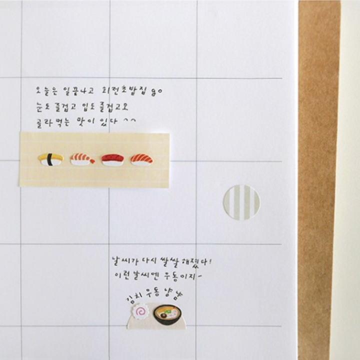 Suatelier Mini Series Sticker - Food.06 Sushi — flat lay