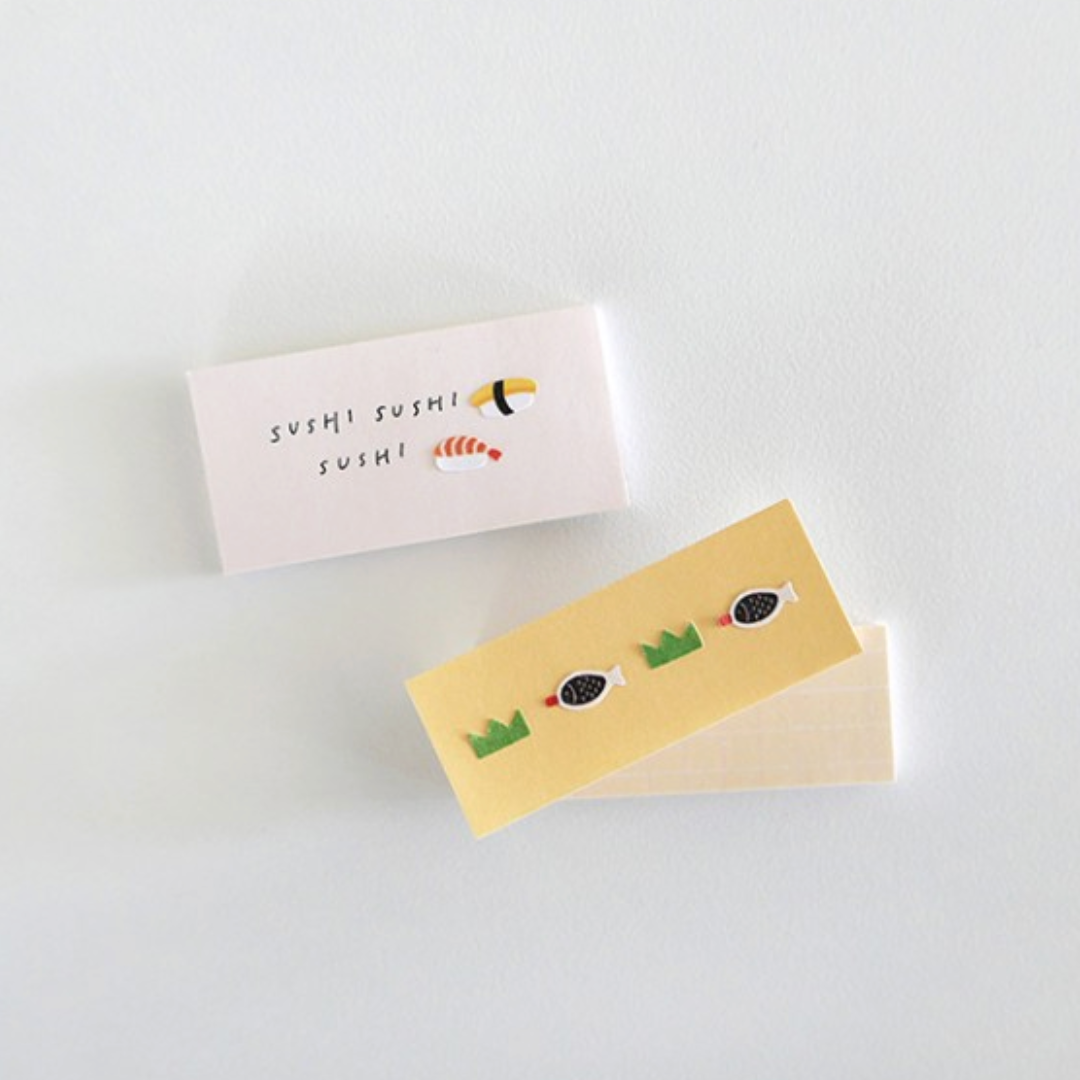 Suatelier Mini Series Sticker - Food.06 Sushi — flat lay