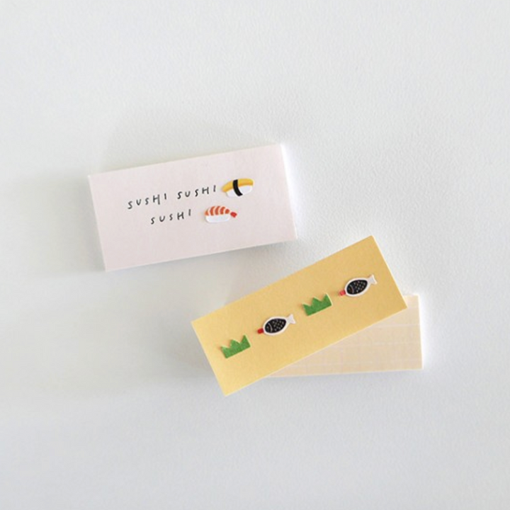 Suatelier Mini Series Sticker - Food.06 Sushi — flat lay