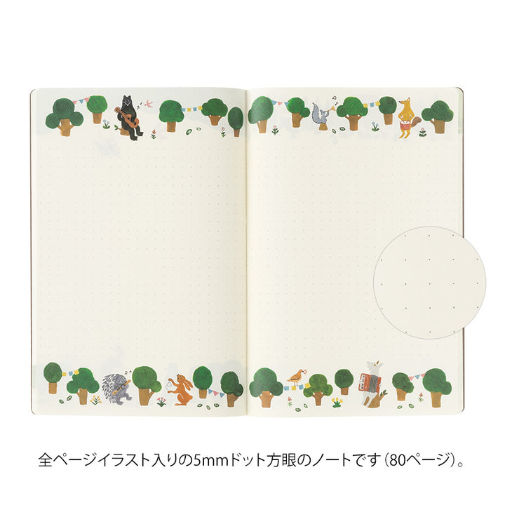 Midori Yuru Log Notebook [B6] - Forest Animal