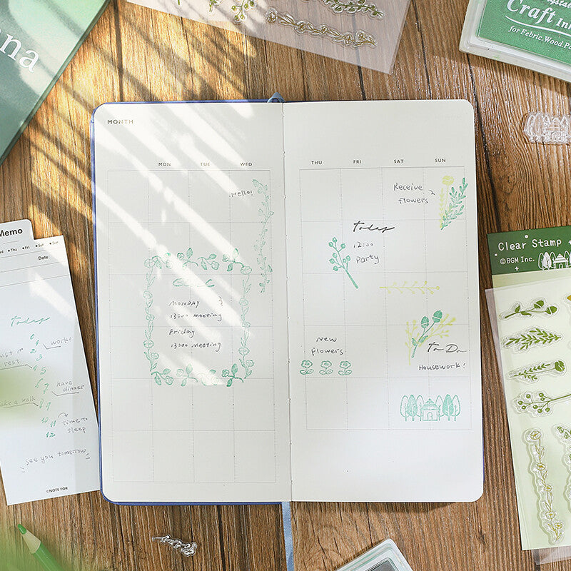 BGM Clear Stamp: Diary in Forest Diary — BGM clear stamp — premium stationery, at Cityluxe Singapore