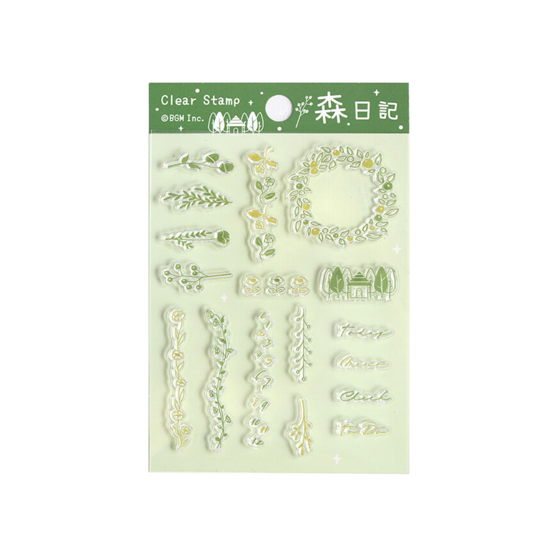 BGM Clear Stamp: Diary in Forest Diary — BGM clear stamp — premium stationery, at Cityluxe Singapore