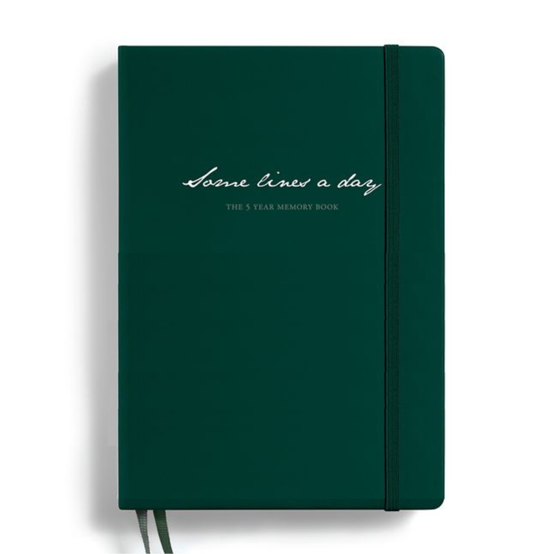 Leuchtturm1917 Some Lines A Day A5 Medium Hardcover Notebook in Forest Green — Leuchtturm1917 notebook — quality writing journal with premium paper, at Cityluxe Singapore stationery store