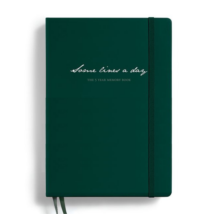 Leuchtturm1917 Some Lines A Day A5 Medium Hardcover Notebook in Forest Green — Leuchtturm1917 notebook — quality writing journal with premium paper, at Cityluxe Singapore stationery store