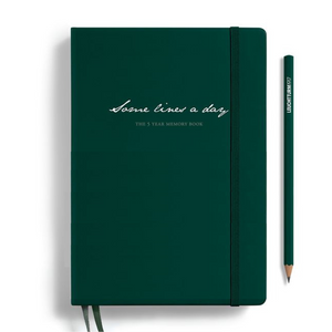 Leuchtturm1917 Some Lines A Day A5 Medium Hardcover Notebook - Forest Green
