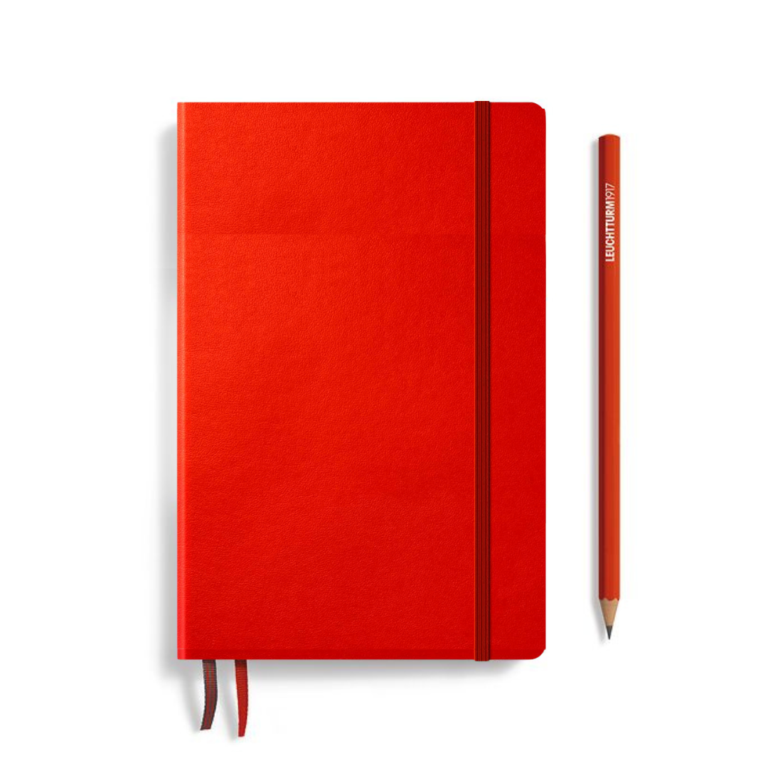 Leuchtturm1917 B6+ Softcover Paperback Notebook in Plain / Fox Red — Leuchtturm1917 notebook — quality writing journal with premium paper, at Cityluxe Singapore stationery store