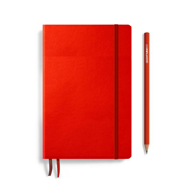 Load image into Gallery viewer, Leuchtturm1917 B6+ Softcover Paperback Notebook - Plain / Fox Red
