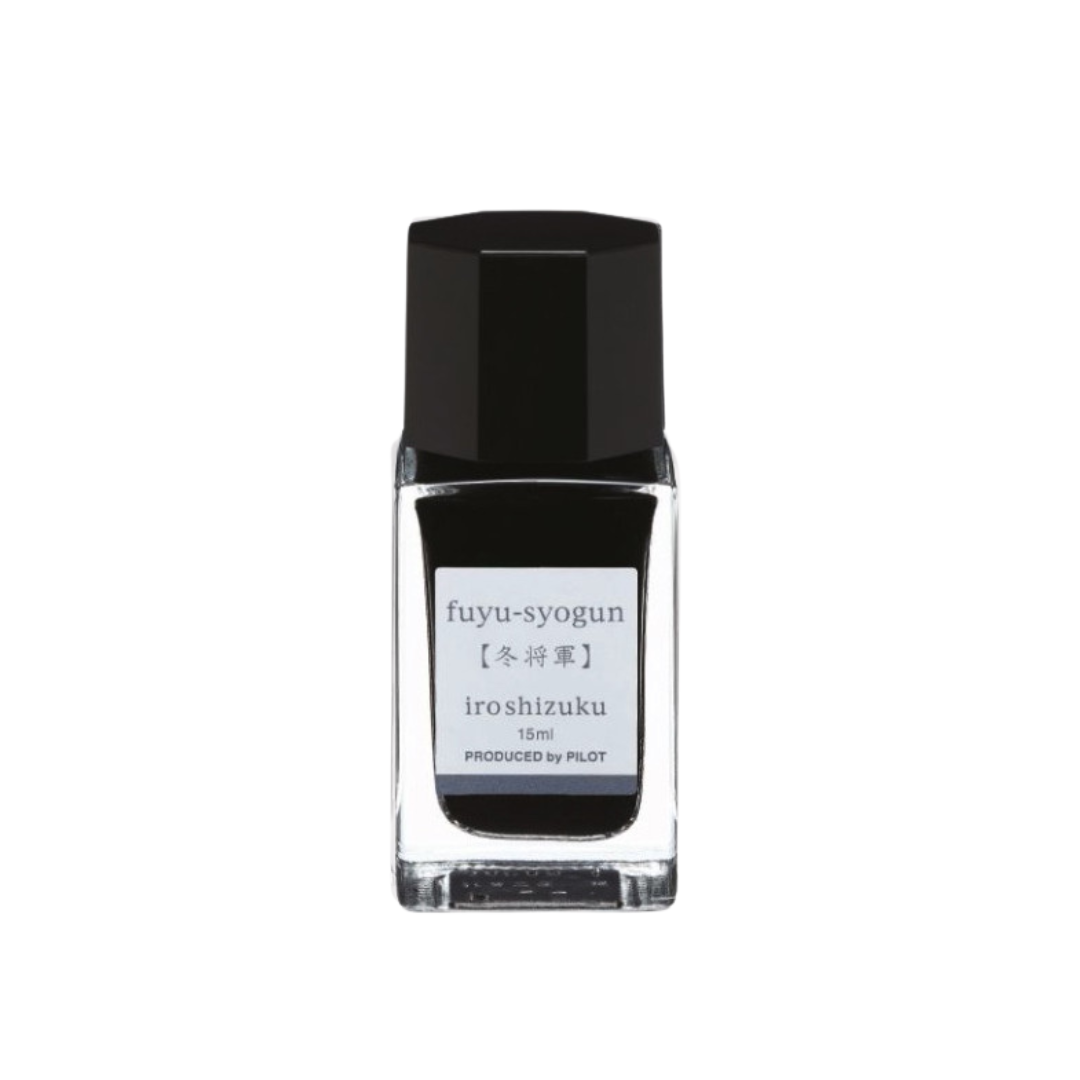 Pilot Iroshizuku 15ml Ink Bottle in Fuyu-syogun (Light Cool Gray) — PILOT fountain pen ink — premium bottled ink for writing, at Cityluxe Singapore