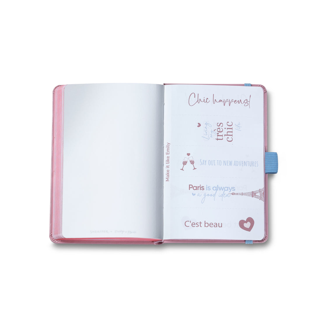 Sheaffer Gift Set ft. Emily in Paris Sentinel 321 Pink Matte Finish Ballpoint Pen with Chrome Trims and Small Hardbound Notebook