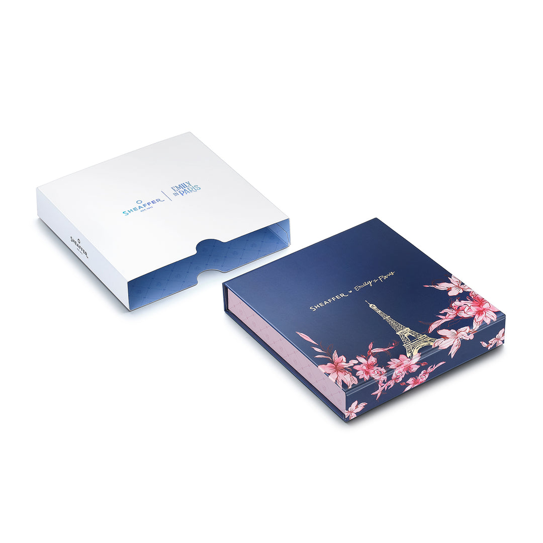 Sheaffer Gift Set ft. Emily in Paris Sentinel 321 Pink Matte Finish Ballpoint Pen with Chrome Trims and Small Hardbound Notebook