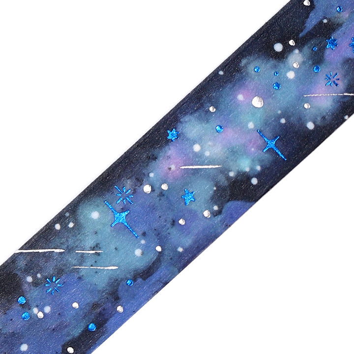 BGM Foil Stamping Masking Tape: Sky Encyclopedia in Galaxy — BGM masking tape — decorative paper tape for journaling and scrapbooking, at Cityluxe Singapore