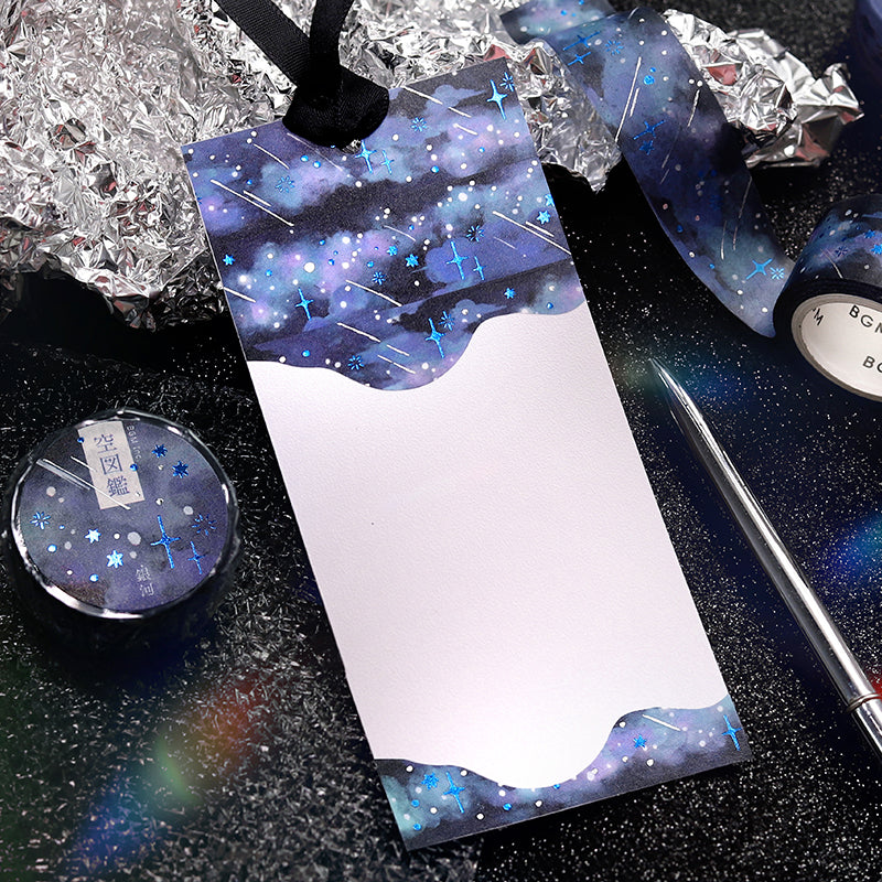 BGM Foil Stamping Masking Tape: Sky Encyclopedia in Galaxy — BGM masking tape — decorative paper tape for journaling and scrapbooking, at Cityluxe Singapore