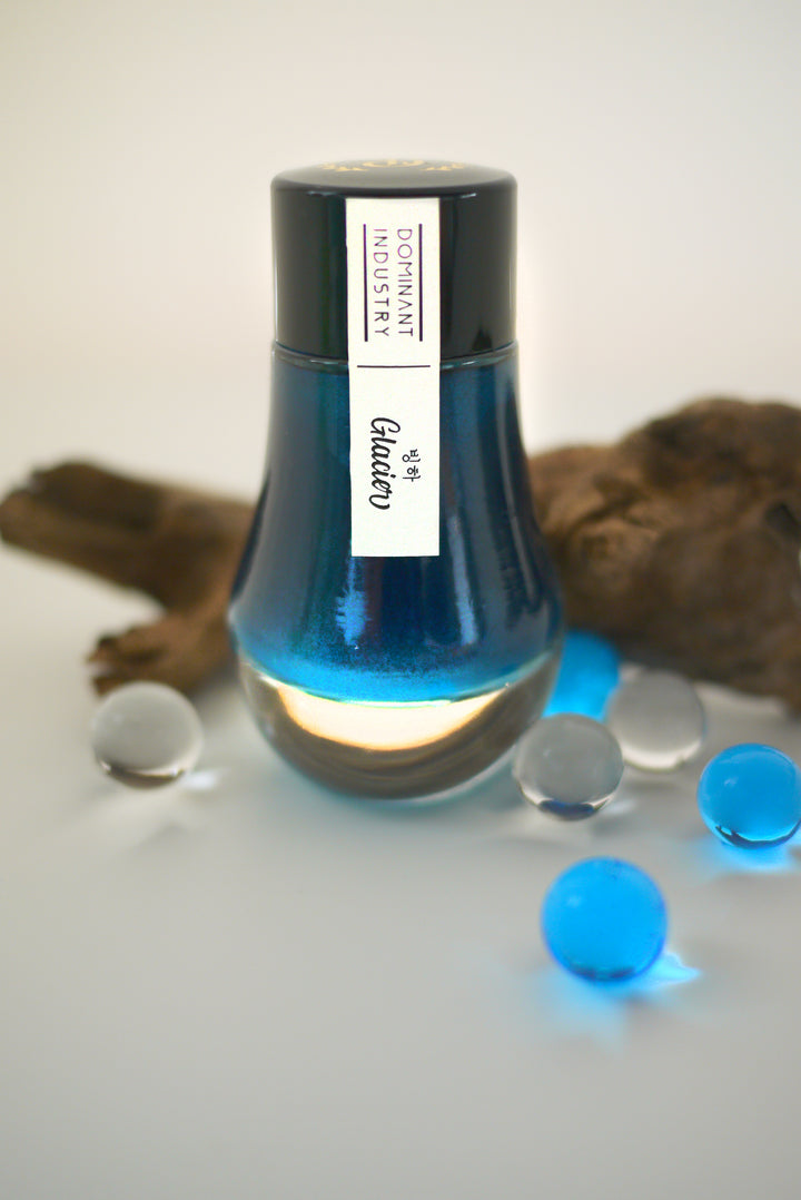 Dominant Industry Pearl 25ml Ink Bottle Glacier 008 — Dominant Industry fountain pen ink — premium bottled ink for writing, at Cityluxe Singapore