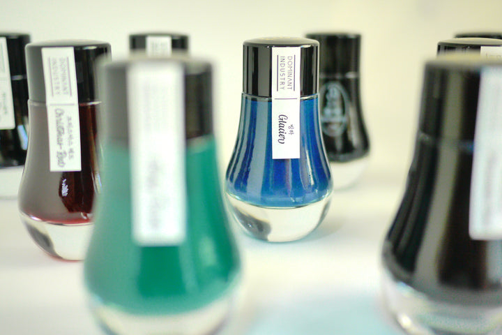 Dominant Industry Pearl 25ml Ink Bottle Glacier 008 — Dominant Industry fountain pen ink — premium bottled ink for writing, at Cityluxe Singapore