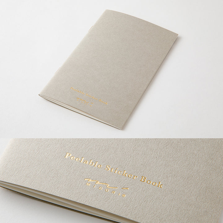 Midori Sticker Book with Pocket in Gray — Midori decorative sticker — for journaling, planners and scrapbooking, at Cityluxe Singapore