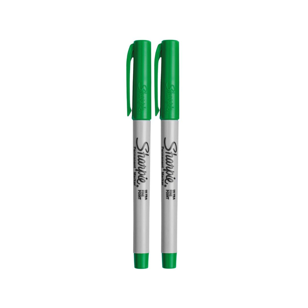 Sharpie Ultra Fine Green Marker 2s &amp; Post-it Page Marker 5 Pads 15mm x 50mm | Sharpie X 3M Correction Pack | — Sharpie marker — premium stationery and lifestyle, at Cityluxe Singapore