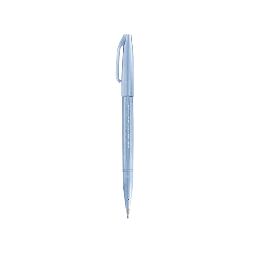 Pentel Touch Brush Sign Pen Grey Blue — Pentel brush pen — premium stationery and lifestyle, at Cityluxe Singapore