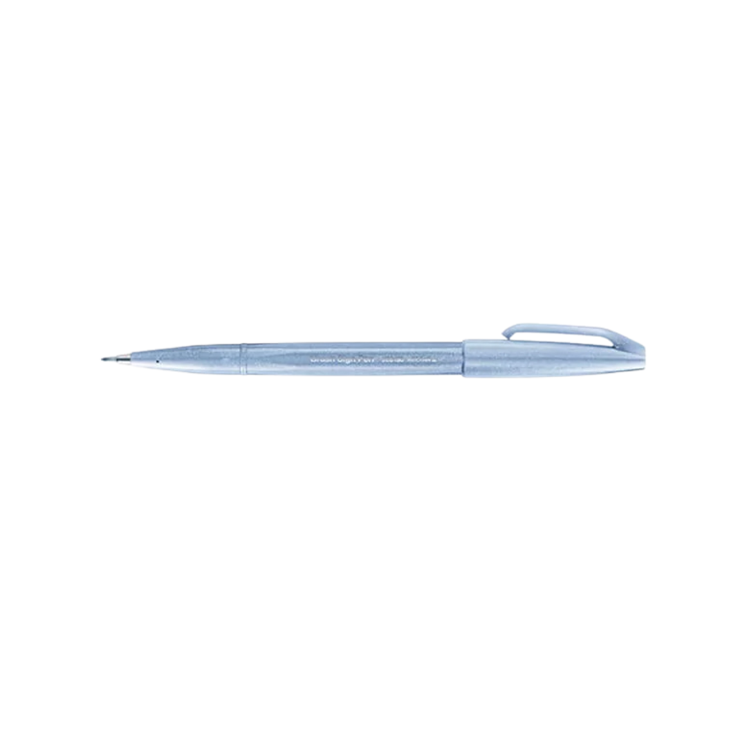 Pentel Touch Brush Sign Pen Grey Blue — Pentel brush pen — premium stationery and lifestyle, at Cityluxe Singapore