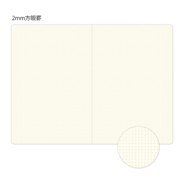 Midori Yuru Log Notebook [B6] in Grid 2x2mm — Midori notebook — quality writing journal with premium paper, at Cityluxe Singapore stationery store