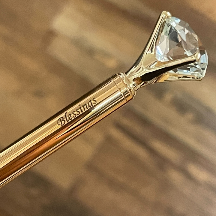 Helen Kelly Diamond Pen Rose Gold — Helen Kelly ballpoint pen — reliable smooth-writing everyday pen, at Cityluxe Singapore