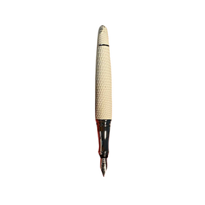 Luxo Limited Edition Leather Fountain Pen - Ivory (Fine Nib)