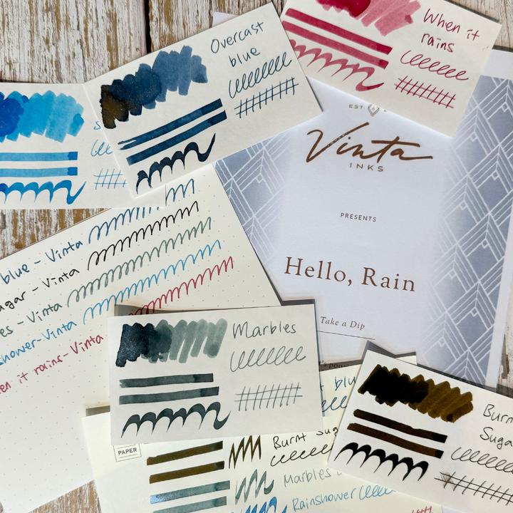 Vinta Inks Hello Rain 30ml Bottled Ink - Overcast Blue [Badya 1865]