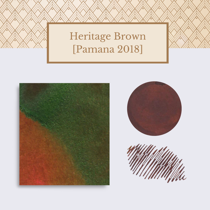 Vinta Inks 30ml Ink Bottle Heritage Brown (Pamana 2018) — Vinta Inks fountain pen ink — premium bottled ink for writing, at Cityluxe Singapore