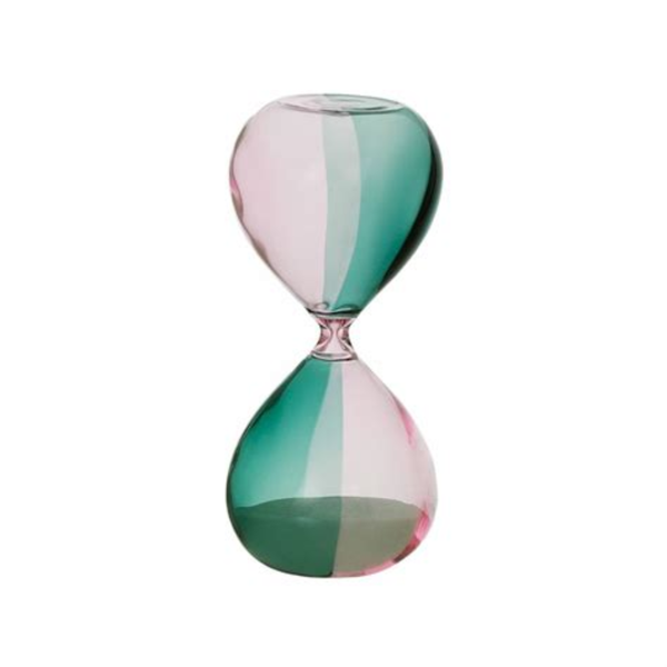 Hightide Hourglass (Bicolor) M in Pink x Turquoise Blue — Hightide hourglasses — premium stationery and lifestyle, at Cityluxe Singapore