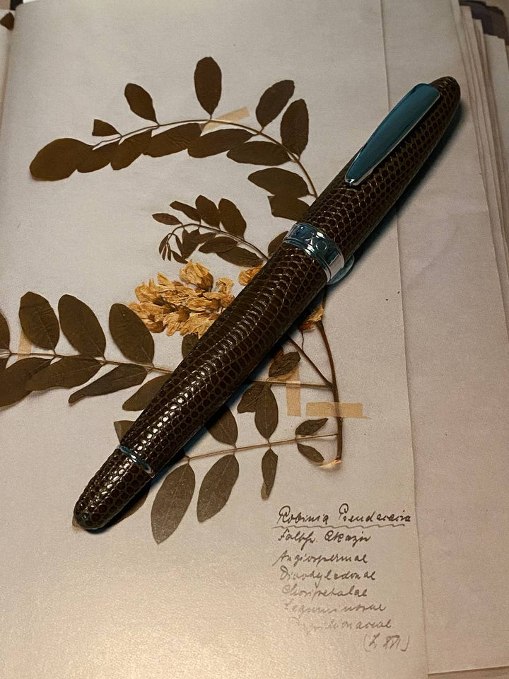 Luxo Limited Edition Leather Fountain Pen - Brown (Fine Nib)