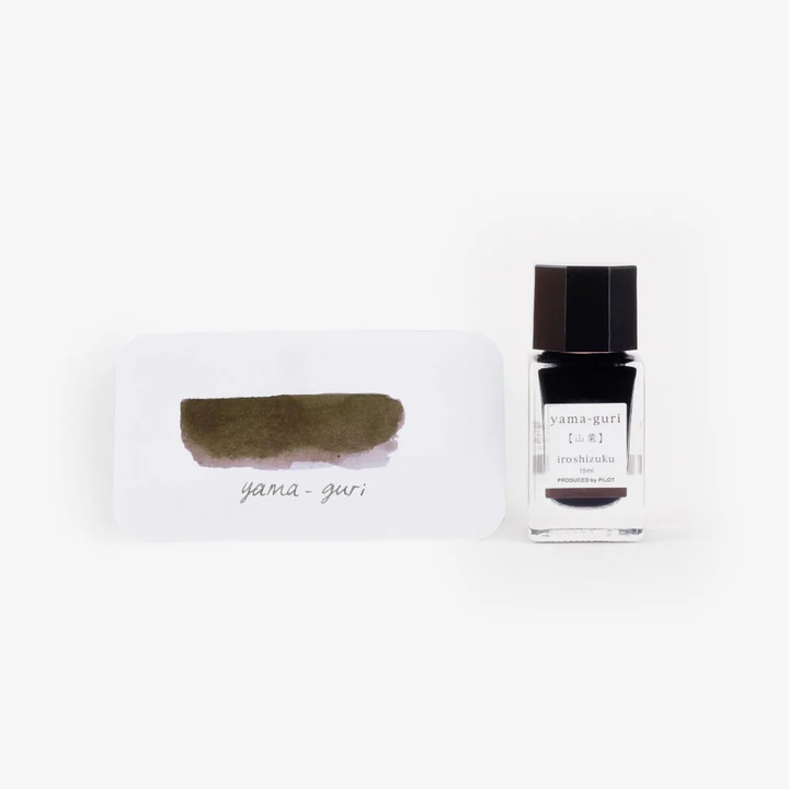 Pilot Iroshizuku 15ml Ink Bottle in Yama-guri (Wild Chestnut) — PILOT fountain pen ink — premium bottled ink for writing, at Cityluxe Singapore
