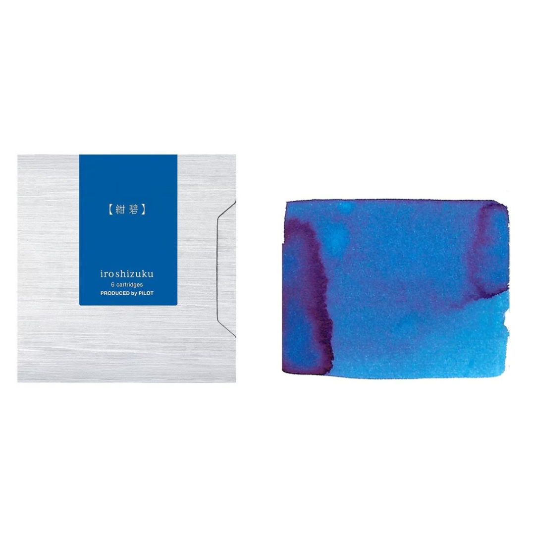 Pilot Iroshizuku Ink Cartridge - Kon-peki — bottle at angle