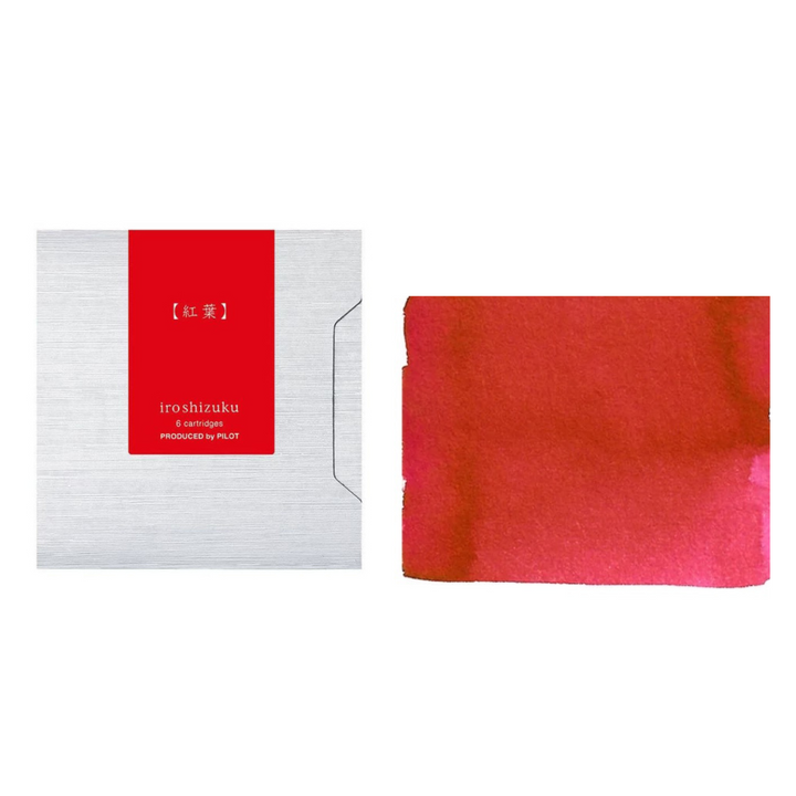 Pilot Iroshizuku Ink Cartridge in Momiji — PILOT fountain pen ink — premium bottled ink for writing, at Cityluxe Singapore