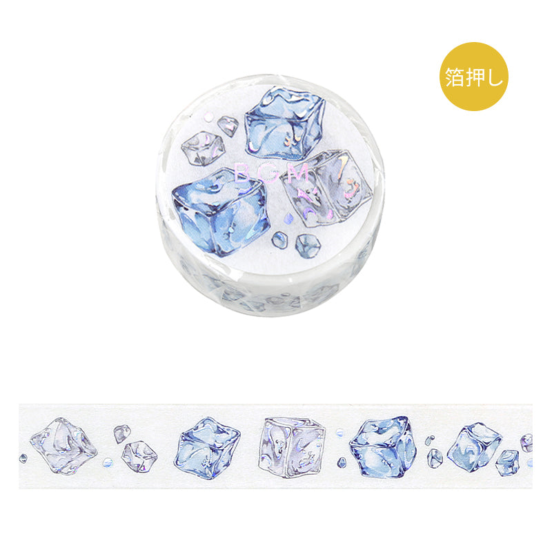 BGM Foil Stamping Masking Tape: Life in Ice — BGM masking tape — decorative paper tape for journaling and scrapbooking, at Cityluxe Singapore